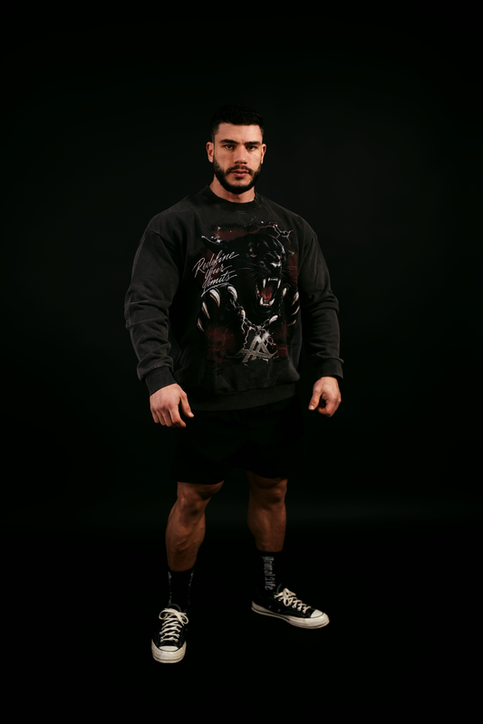 Instinct Crewneck Jumper - Washed Black